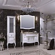 Opadiris Мебель для ванной Лаура 100 белая с бежевой патиной, мраморная столешница – картинка-18