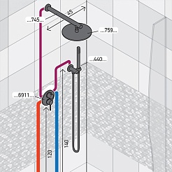Paini Смеситель для душа Viva Style P4YOSET26911SH чёрный – фотография-2