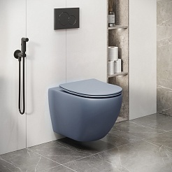 Grossman Унитаз подвесной Color GR-4411BSMS-21 голубой матовый – фотография-7