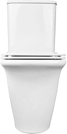 Azario Унитаз-компакт Avero AZ-3121 безободковый с бачком с сиденьем микролифт белый – фотография-4