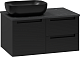 Brevita Тумба под раковину Cargo 80 подвесная черная матовая – фотография-10