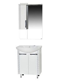 Misty Зеркало-шкаф Престиж 70 L белый/серебряная патина – фотография-6