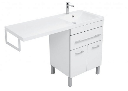 Aquanet Тумба с раковиной Верона 120 R напольная белая – фотография-4