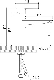 Teymi Смеситель для раковины Kati T10219 черный матовый – фотография-14