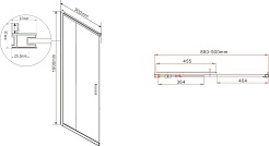 Vincea Душевой уголок Garda 100x90 VSS-1G9010CLB профиль черный стекло прозрачное – фотография-6