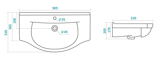  Тумба с раковиной Марино 90 – фотография-4