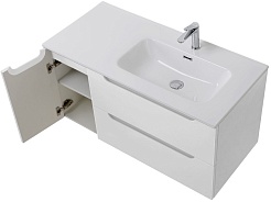 BelBagno Тумба под раковину Etna 100 R подвесная белая матовая – фотография-6