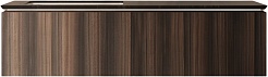 Vincea Мебель для ванной с черной столешницей и раковиной Luxe 140 L подвесная натуральный орех – фотография-5