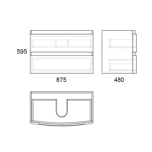 Owl 1975 Мебель для ванной Gotland 90 tiffani 2 ящика – картинка-5