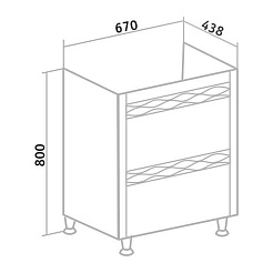 Runo Тумба с раковиной Вега 70 – фотография-5