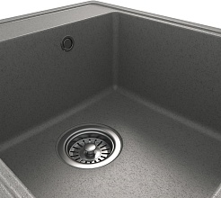 Teymi Мойка кухонная Helmi Smart 42 кварцевая серая матовая – фотография-4