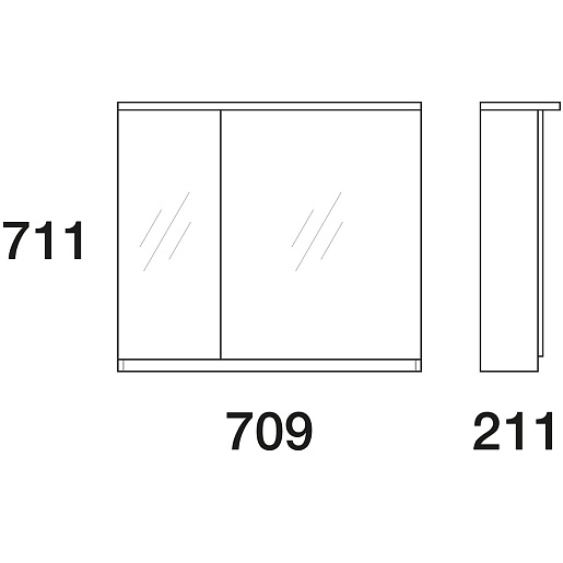  Зеркало-шкаф Амата 80 – картинка-3