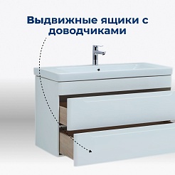 Aquanet Мебель для ванной София 105 подвесная белая – фотография-17