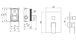 Aquatek Встраиваемый смеситель для душа и ванны Либра AQ1646CR хром – фотография-2