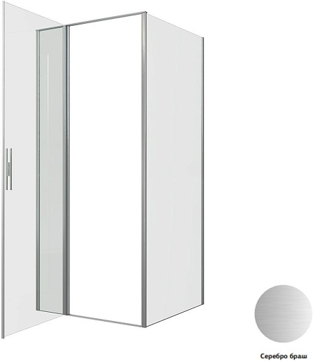 Allen Brau Душевой уголок Priority 90x90 3.31026.BA/3.31044.BA серебро браш – картинка-3