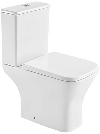 Azario Унитаз-компакт Nigel AZ-55T безободковый с бачком с сиденьем микролифт белый – фотография-3