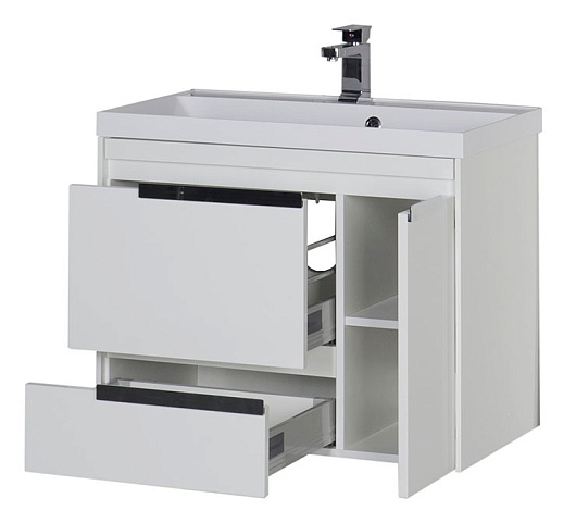 Aquanet Тумба с раковиной "Тиволи 80" белая – картинка-7