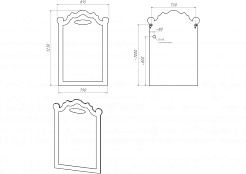 Misty Зеркало Элис 80 белое/патина – фотография-3