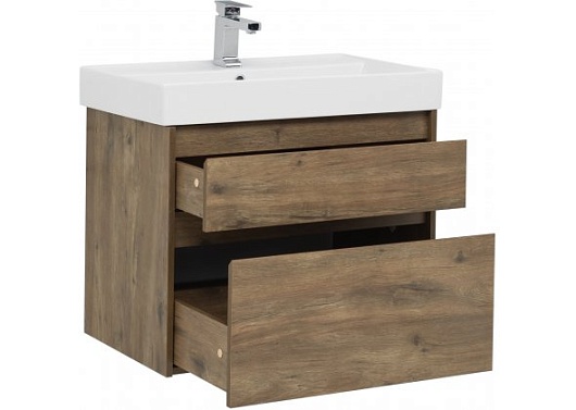 Aquanet Тумба с раковиной Nova Lite 90 2 ящика, дуб рустикальный – картинка-5