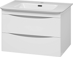 Misty Тумба с раковиной Мираж 70 подвесная белая – фотография-3