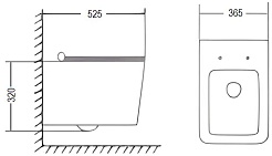 Ceruttispa Унитаз подвесной Viola Aria Tornado CT10583 белый – фотография-6