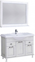 Акватон Мебель для ванной "Жерона 105" белое серебро – фотография-1
