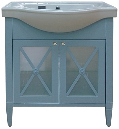 Misty Тумба для умывальника Анна 80 голубая – фотография-1