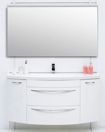 De Aqua Мебель для ванной Лонг 140, зеркало Сильвер – фотография-1