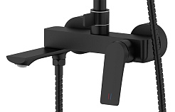 Azario Душевая стойка Lursy AZ-K2349B черная матовая – фотография-3