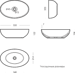 Onika Тумба с раковиной и столешницей Легран 60 подвесная дуб галифакс – фотография-19