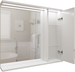 Mixline Мебель для ванной Лайн 80 R подвесная белая – фотография-9
