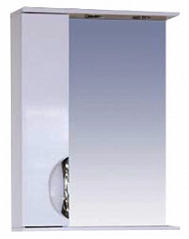 Misty Зеркальный шкаф Жасмин 55 L белая пленка – фотография-1