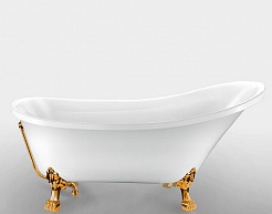 Magliezza Акриловая ванна на лапах Vittoria (162.5х69,5) ножки золото – фотография-1