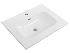 Cezares Тумба с раковиной Eco Cer-N 60 bianco opaco CZR-8073-60 ручки сатиновое золото – фотография-2