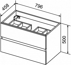 Cezares Мебель для ванной MOLVENO 46-80 Beton, BTN – фотография-5