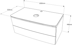 Vigo Тумба под раковину Cosmo 100 подвесная белая – фотография-5