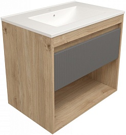 Teymi Фасад для тумбы Vitra 70 Волна графит – фотография-3