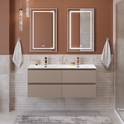 BelBagno Тумба под раковину Kraft 120-2 подвесная Бежевый матовый – фотография-4