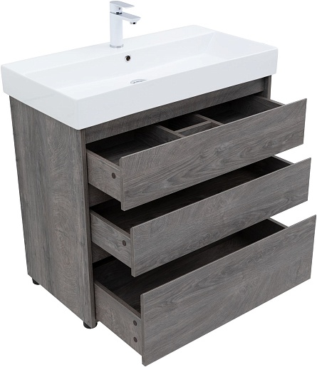 Aquanet Мебель для ванной Nova Lite 85 дуб рошелье – картинка-7