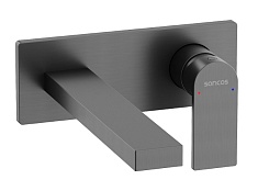 Sancos Смеситель для раковины Studio вороненая сталь SC9017GG