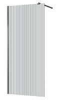 Azario Душевая перегородка Walk-in 90/195 рифленое стекло профиль матовый графит