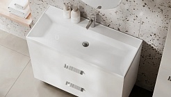 Velvex Тумба под раковину Orlando 100 белая матовая – фотография-2