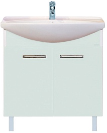 Misty Тумба с раковиной Джулия 85 прямая белая – фотография-1