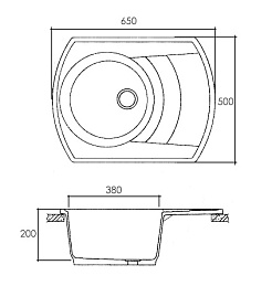 Granfest  Мойка кухонная Rondo GF-R650L Серый – фотография-3