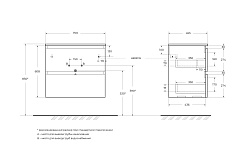 BelBagno Тумба с раковиной Uno 70 подвесная Bianco Opaco с раковиной BB-8099-70 – фотография-4