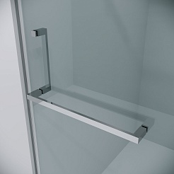 Grossman Душевая дверь в нишу Pragma 100x195 профиль хром стекло прозрачное – фотография-10