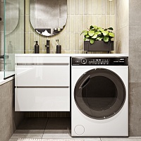 Vivon Тумба с раковиной под стиральную машину Harper 120 L подвесная белый глянец