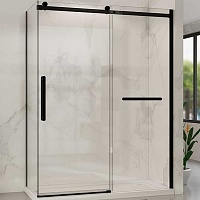 Vincea Душевой уголок Como Soft 150x100 VSR-1CS1015CLB профиль черный стекло прозрачное