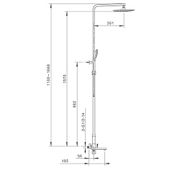 Gappo Душевая стойка G17-6 G2417-6 черная – фотография-4
