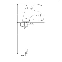 Paini Смеситель для раковины Smile 39CR205CAKM без донного клапана, хром (CR) – фотография-5